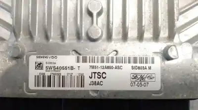 Second-hand car spare part ecu engine control for ford focus berlina (cap) 2.0 tdci cat oem iam references 7m5112a650asc 5ws40551b siemens vdo 