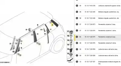 Автозапчастина б/у задні модинги для mini mini countryman (f60) cooper посилання на oem iam 7328876  51137328876