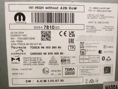 Автозапчасти б/у аудиосистема / радио cd за opel corsa f 1.2 (68) ссылки oem iam 9864781080  