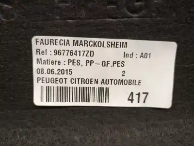 Recambio de automóvil de segunda mano de bandeja trasera para peugeot 308 allure referencias oem iam 96776417zd  96776417zd