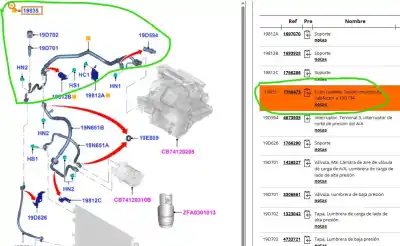 Pezzo di ricambio per auto di seconda mano tubi aria condizionata per ford c-max ii (dxa/cb7, dxa/ceu) 1.0 ecoboost riferimenti oem iam 1788473  1788473