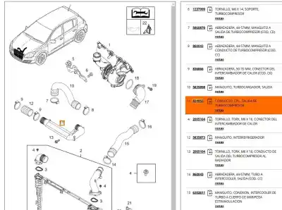 Peça sobressalente para automóvel em segunda mão tubo de pressão do turbo por opel astra h (a04) 1.9 cdti (l48) referências oem iam 13251682 55353626 fgp 834852