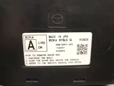 Peça sobressalente para automóvel em segunda mão módulo de confort / bsi /bcm por mazda 3 fastback (bp) 2.0 skyactiv-g m hybrid referências oem iam bcka675l0g  