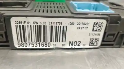 Second-hand car spare part fuse box unit for citroen c4 cactus 1.6 bluehdi 100 oem iam references 9807531680  