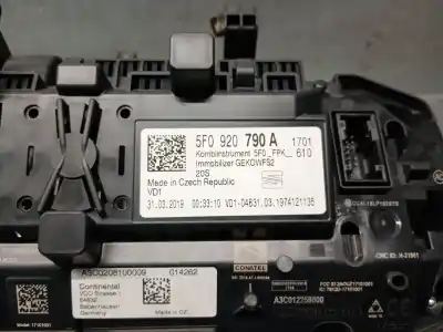 Автозапчасти б/у приборная доска за seat leon (5f1) 1.5 tgi ссылки oem iam 5f0920790a  5f0920790a