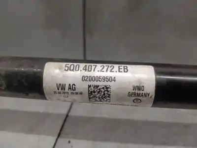 Автозапчасти б/у передняя правая трансмиссия за seat leon (5f1) 1.5 tgi ссылки oem iam 5q0407272eb  5q0407272eb