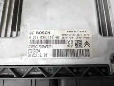 Second-hand car spare part ecu engine control for citroen c4 grand picasso ii (da_, de_) 1.6 bluehdi 120 oem iam references 9825318180 0281034189 bosch 