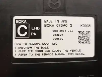 Peça sobressalente para automóvel em segunda mão módulo de confort / bsi /bcm por mazda 3 fastback (bp) 2.0 skyactiv-g m hybrid referências oem iam bcka675m0g  