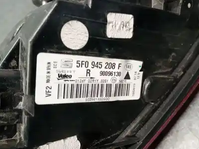 Автозапчастина б/у правий ліхтар для seat leon (5f1) 1.5 tgi посилання на oem iam 5f0945208f 90096130 5f0945208f