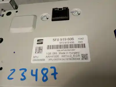 Автозапчасти б/у многофункциональный дисплей за seat leon (5f1) 1.5 tgi ссылки oem iam 5f0919606 qw00069b 5f0919606