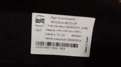 Pezzo di ricambio per auto di seconda mano vassoio posteriore per seat leon (5f1) 1.5 tgi riferimenti oem iam w05f4867769a  5f4867769a