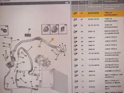 Pezzo di ricambio per auto di seconda mano tubi aria condizionata per citroen c4 grand picasso ii (da_, de_) 1.6 bluehdi 120 riferimenti oem iam 9675103680  