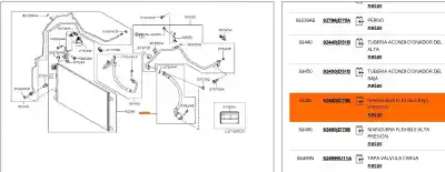 İkinci el araba yedek parçası klima borulari için nissan qashqai / qashqai +2 i (j10, nj10, jj10e) 2.0 dci oem iam referansları 92480jd70b  92480jd70b
