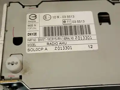 Peça sobressalente para automóvel em segunda mão sistema de áudio / rádio cd por ford b-max (jk) 1.6 tdci referências oem iam bm5t18c815rn  1857126