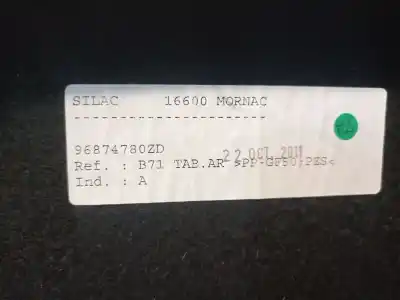 Second-hand car spare part parcel shelf for citroen c4 lim. collection oem iam references 96874780zd  8342js