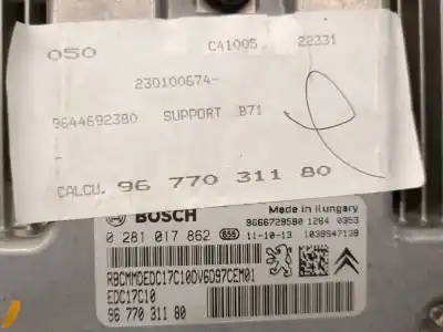 Second-hand car spare part ecu engine control for citroen c4 lim. collection oem iam references 9677031180 0281017862 bosch 