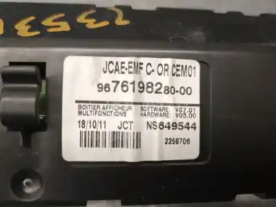 Second-hand car spare part multifunction display for citroen c4 lim. collection oem iam references 9676198280  8265lz