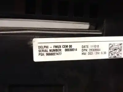 Peça sobressalente para automóvel em segunda mão comando de sofagem (chauffage / ar condicionado) por citroen c4 lim. collection referências oem iam 9666027477  6452v9