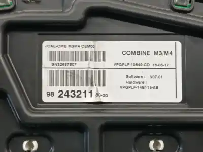 Second-hand car spare part dashboard for citroen c-elysee (dd_) 1.2 vti 82 oem iam references 9824321180 sn32687804 9824321180