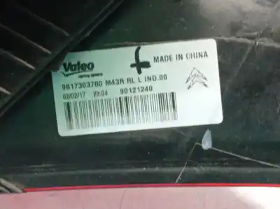 Second-hand car spare part left tailgate light for citroen c-elysee (dd_) 1.2 vti 82 oem iam references 9817303780 90121240 9817303780