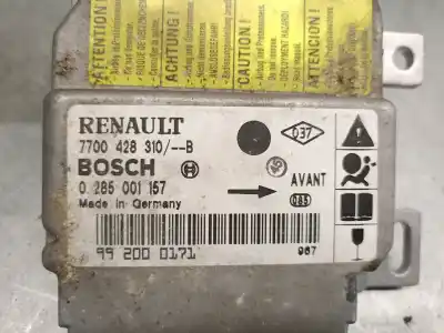 Second-hand car spare part airbag control unit for renault clio ii fase i (b/cbo) 1.9 d alize oem iam references 7700428310 0285001157 bosch 