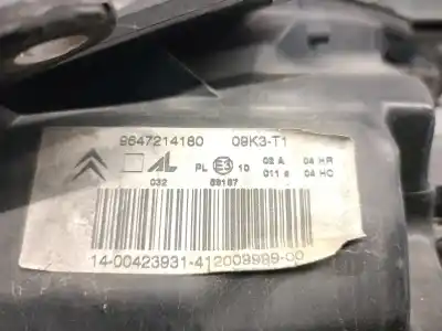 Second-hand car spare part right headlight for citroen c3 1.4 oem iam references 9647214180  6205z6
