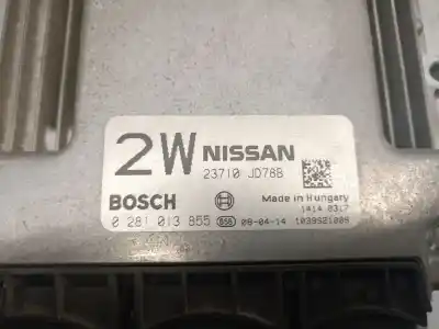 Pezzo di ricambio per auto di seconda mano centralina motore per nissan qashqai / qashqai +2 i (j10, nj10, jj10e) 2.0 dci riferimenti oem iam 23710jd78b 0281013855 bosch 