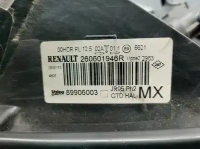 Peça sobressalente para automóvel em segunda mão farol / farolim esquerdo por renault grand scénic iii (jz0/1_) 1.6 dci (jz00, jz12) referências oem iam 260601946r 89906003 260605628r