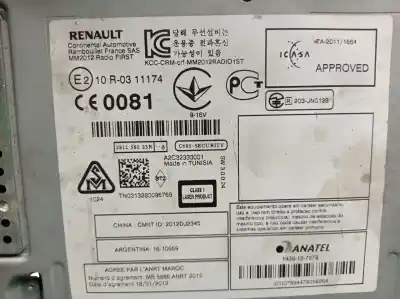 Peça sobressalente para automóvel em segunda mão sistema de áudio / rádio cd por renault grand scénic iii (jz0/1_) 1.6 dci (jz00, jz12) referências oem iam 281158023r a2c32333001 281158023r