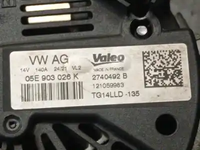 Автозапчасти б/у генератор за skoda scala (nw1) 1.0 tsi ссылки oem iam 05e903026k 2740492b 05e903026k