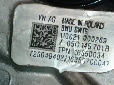 Peça sobressalente para automóvel em segunda mão turbocompresor por skoda scala (nw1) 1.0 tsi referências oem iam 05c145701b 16350034 05c145701b