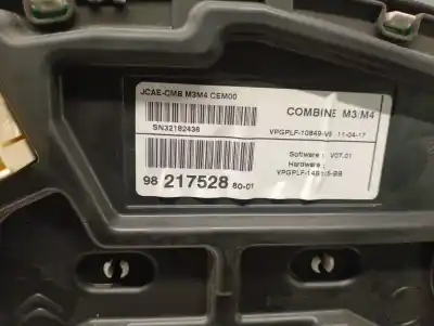 Peça sobressalente para automóvel em segunda mão quadrante por citroen c-elysee (dd_) 1.2 vti 82 referências oem iam 9821752880  9821752880