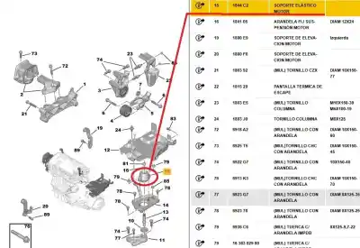 Second-hand car spare part left engine support for citroen c4 lim. 1.6 16v oem iam references cfa0070800  1844c2