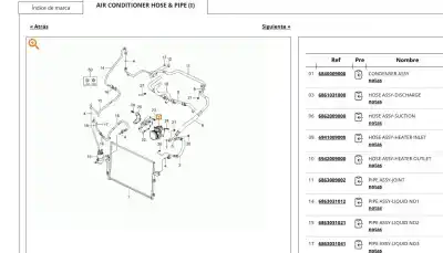 Pezzo di ricambio per auto di seconda mano compressore aria condizionata per ssangyong actyon 2.0 td cat riferimenti oem iam 6648300011  6648300011