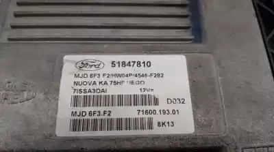 Автозапчастина б/у ебу контролер двигуна для ford ka (ru8) 1.3 tdci посилання на oem iam 51847810 7160019301 magneti marelli 