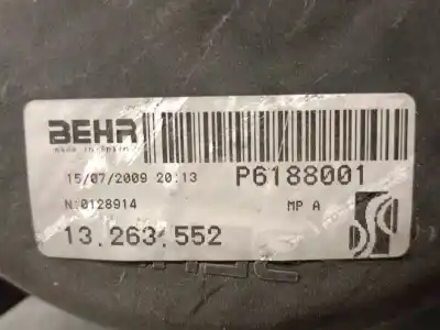 Автозапчасти б/у электрический вентилятор за opel corsa d (s07) 1.2 (l08 l68) ссылки oem iam 13263552 p6188001 behr 1341682