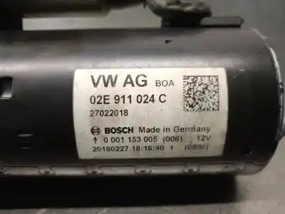 Second-hand car spare part starter motor for audi q3 (8ub, 8ug) 2.0 tdi oem iam references 02e911024c 0001153005 bosch 02e911024c