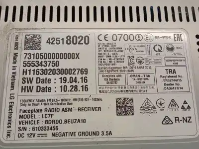 Автозапчасти б/у многофункциональный дисплей за opel corsa e (x15) 1.4 lpg (08, 68) ссылки oem iam 45218020  42532830