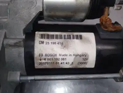 Автозапчастина б/у двигун запускається для opel corsa e (x15) 1.4 lpg (08, 68) посилання на oem iam 25198414 0001192081 bosch 1202519
