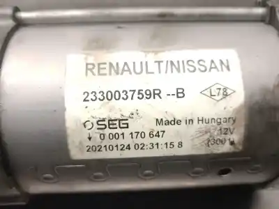 Автозапчастина б/у двигун запускається для renault express furgoneta/monovolumen 1.5 blue dci 75 (f6aa) посилання на oem iam 233003759r 0001170647 seg 233003759r