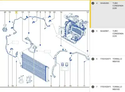 Автозапчасти б/у трубы кондиционирования воздуха за renault express furgoneta/monovolumen 1.5 blue dci 75 (f6aa) ссылки oem iam 924404927r  924404927r