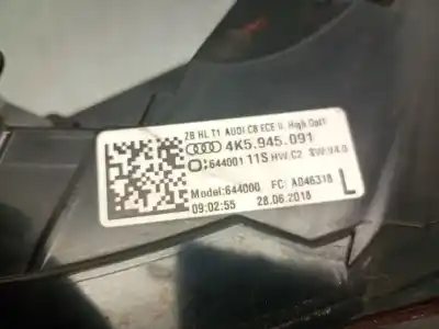 Автозапчасти б/у левый задний фонарь за audi a6 c8 (4a2) 35 tdi mild hybrid ссылки oem iam 4k5945091  4k5945091