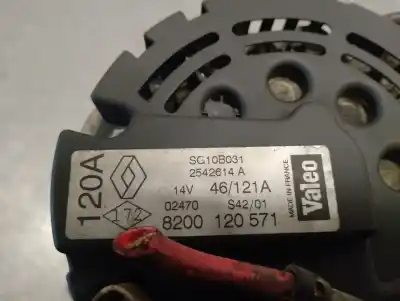 Gebrauchtes Autoersatzteil lichtmaschine zum renault scenic (ja..) 1.9 dti diesel 80 cv / 59 kw oem-iam-referenzen 8200120571 sg10b031 valeo 8200205612