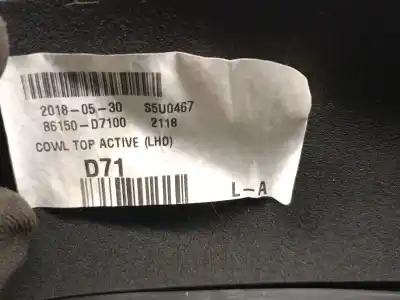 Автозапчастина б/у торпеда для hyundai tucson (tl, tle) 1.7 crdi посилання на oem iam 86150d7100  86150d7100