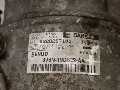 Peça sobressalente para automóvel em segunda mão compressor de ar condicionado a/a a/c por mazda 3 (bl) 1.6 mzr cd (bl14) referências oem iam 8v6n19d629aa 1756 sanden bev361450a
