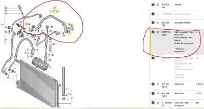 Pezzo di ricambio per auto di seconda mano tubi aria condizionata per seat leon sp kl / sfdxdex0 1.5 leon sp riferimenti oem iam 5wb816738c  5wb816738c
