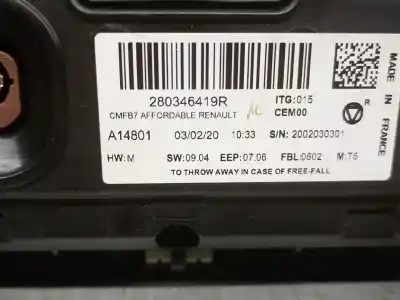Автозапчасти б/у многофункциональный дисплей за renault captur ii (hf_) lpg (hfmt) ссылки oem iam 280346419r  280346419r