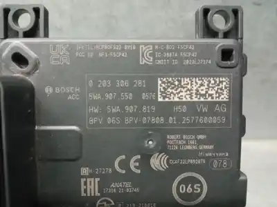 Автозапчастина б/у електронний модуль для seat leon sp kl / sfdxdex0 1.5 leon sp посилання на oem iam 5wa907550  173162103745 anatel
