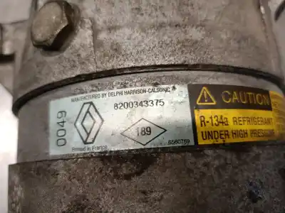 Автозапчасти б/у компрессор кондиционера воздуха за renault laguna ii (bg0) 1.9 dci diesel ссылки oem iam 8200343375  8200343375