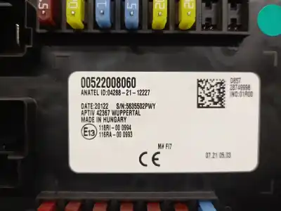 Second-hand car spare part fuse box unit for fiat 500 (312_) electric (ev) oem iam references 00522008060  